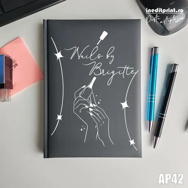 Agenda personalizata 2026 Nails By AP42 NEDATATA RT, Gri