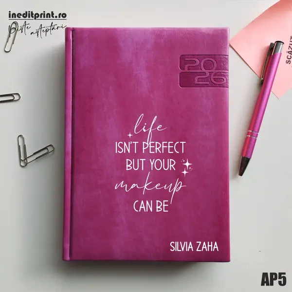 Agenda personalizata 2026 Perfect makeup AP5 DELUXE PREMIUM, Narni Purpuriu
