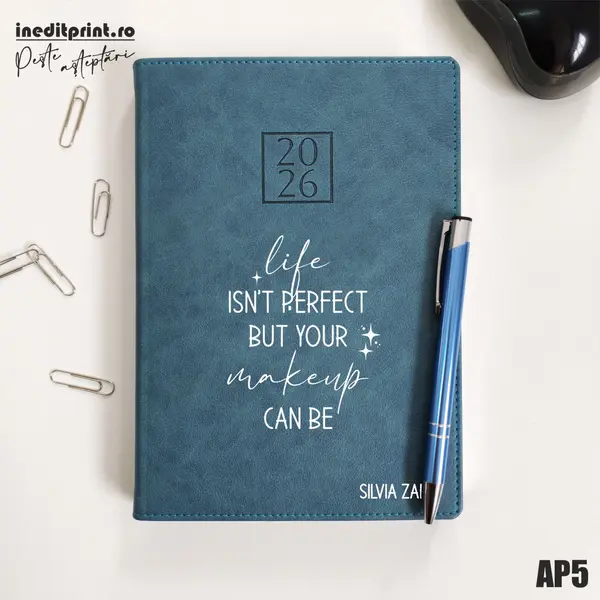 Agenda personalizata 2026 Perfect makeup AP5 DELUXE PREMIUM, Chianti Verde Cyprus
