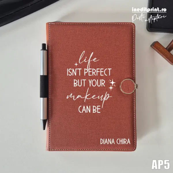 Agenda personalizata 2026 Perfect makeup AP5 NEDATATA AD, Maro CP