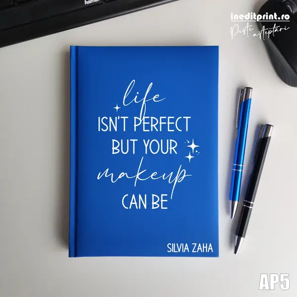 Agenda personalizata 2026 Perfect makeup AP5 NEDATATA RT, ALBASTRU