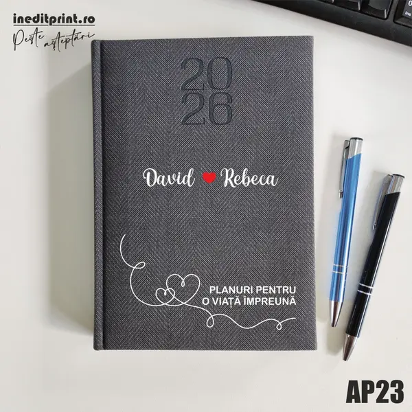 Agenda personalizata 2026 Planuri AP23 DELUXE PREMIUM, Bard Gri