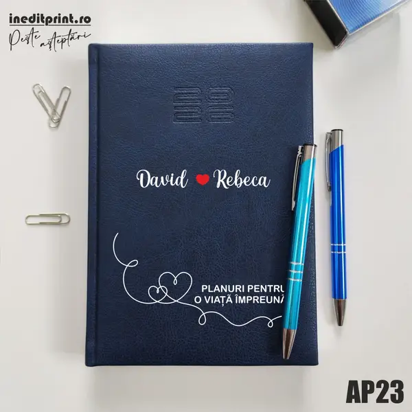 Agenda personalizata 2026 Planuri AP23 DELUXE PREMIUM, Chiavenna Albastru