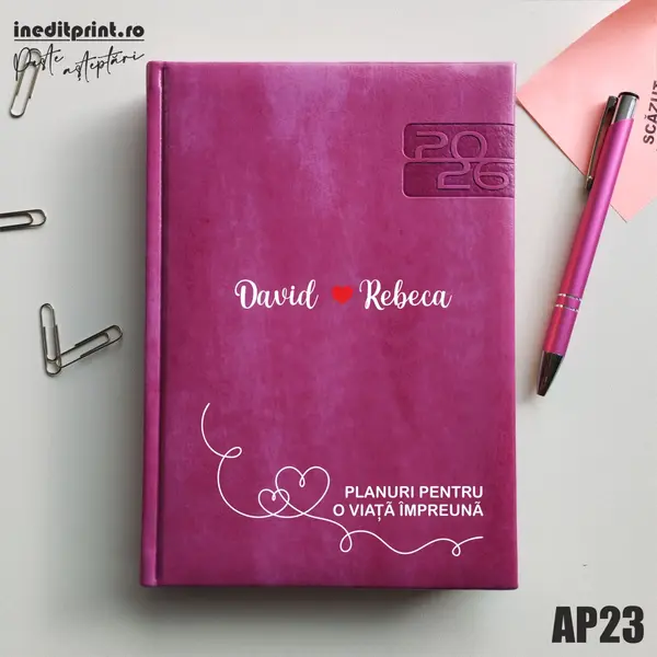 Agenda personalizata 2026 Planuri AP23 DELUXE PREMIUM, Narni Purpuriu