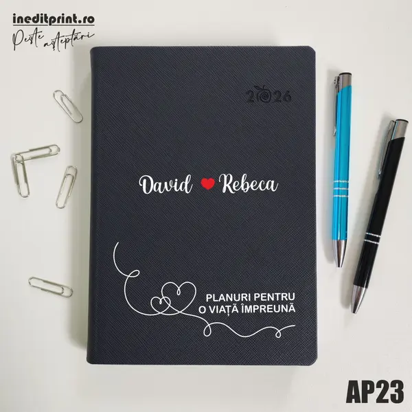 Agenda personalizata 2026 Planuri AP23 DELUXE PREMIUM, Ortisei Albastru