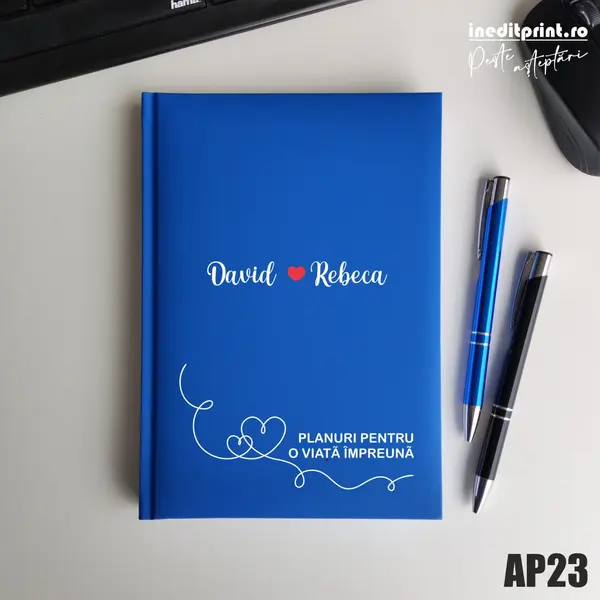 Agenda personalizata 2026 Planuri AP23 NEDATATA RT, ALBASTRU