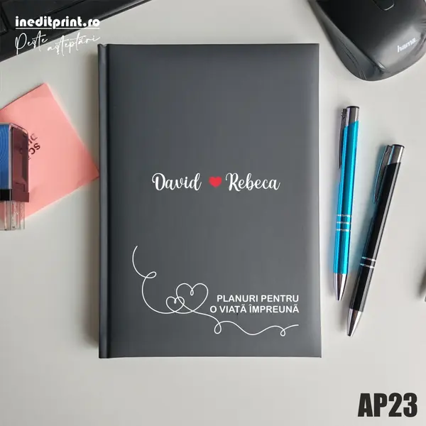 Agenda personalizata 2026 Planuri AP23 NEDATATA RT, Gri