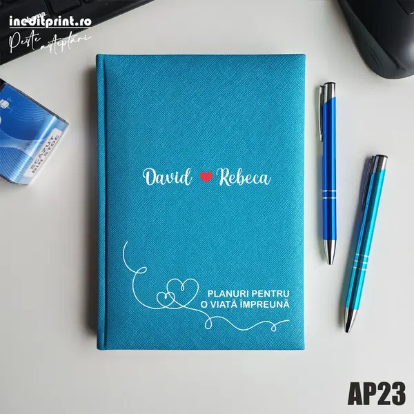 Agenda personalizata 2026 Planuri AP23 NEDATATA RT, Turcoaz-Adria