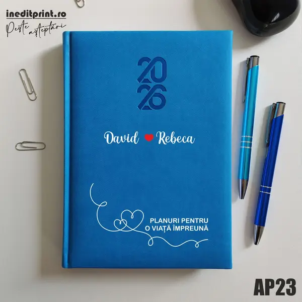 Agenda personalizata 2026 Planuri AP23 STANDARD HT2, ALBASTRU DESCHIS