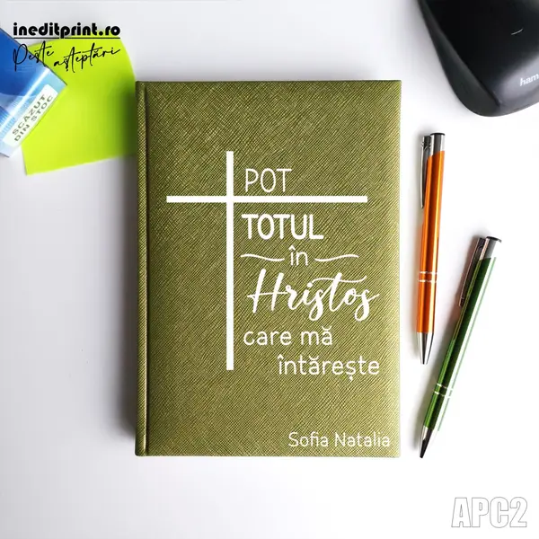 Agenda personalizata 2026 Pot totul in Hristos APC2 NEDATATA RT, Verde-Adria