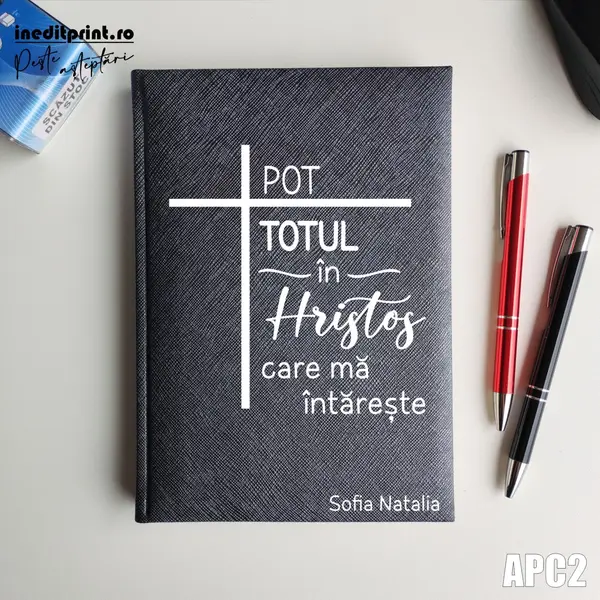 Agenda personalizata 2026 Pot totul in Hristos APC2 NEDATATA RT, Gri-Adria