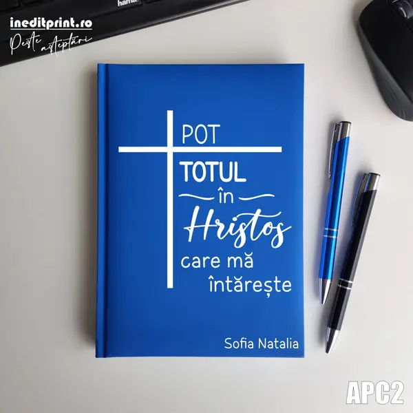 Agenda personalizata 2026 Pot totul in Hristos APC2 NEDATATA RT, ALBASTRU