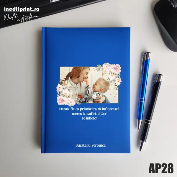 Agenda personalizata 2026 Primavara AP28 NEDATATA RT, ALBASTRU