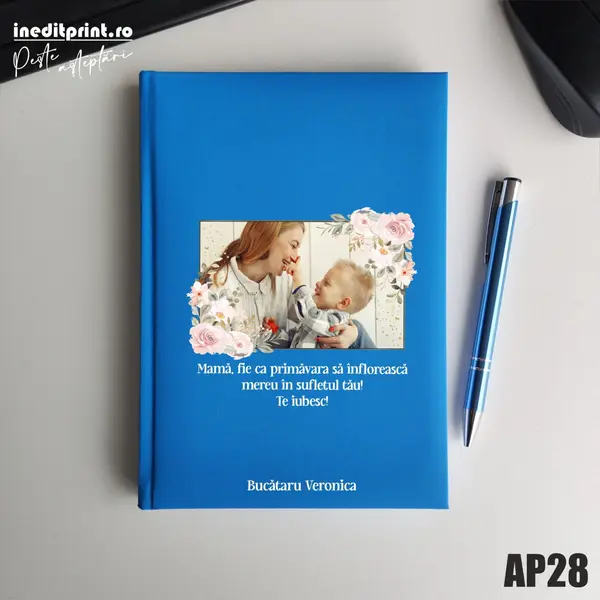 Agenda personalizata 2026 Primavara AP28 NEDATATA RT, Bleu