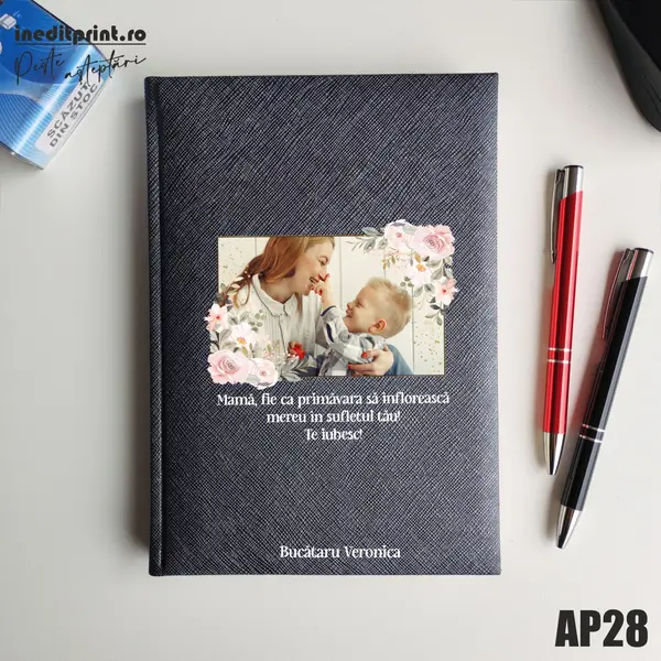 Agenda personalizata 2026 Primavara AP28 NEDATATA RT, Gri-Adria