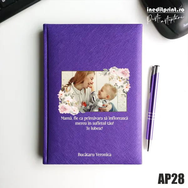 Agenda personalizata 2026 Primavara AP28 NEDATATA RT, Mov-Adria