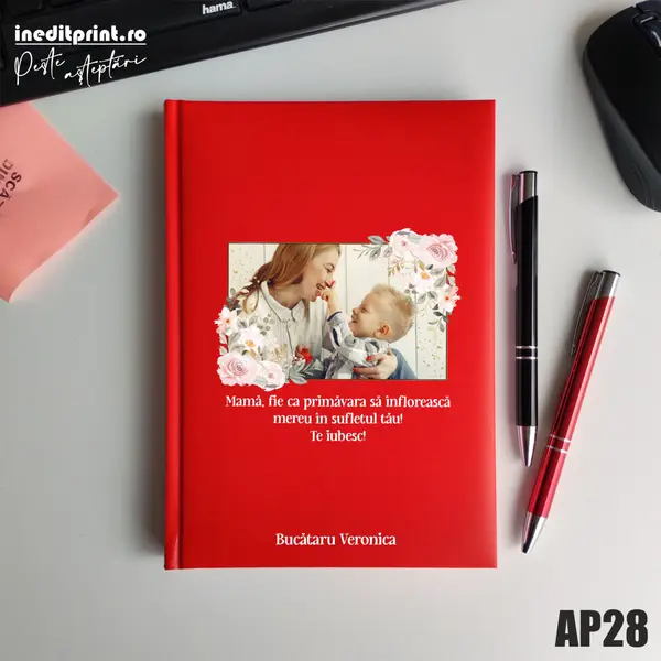 Agenda personalizata 2026 Primavara AP28 NEDATATA RT, Rosu