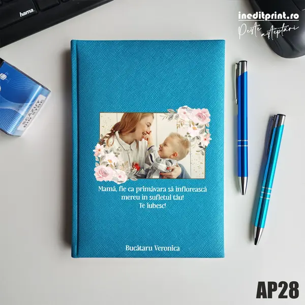 Agenda personalizata 2026 Primavara AP28 NEDATATA RT, Turcoaz-Adria