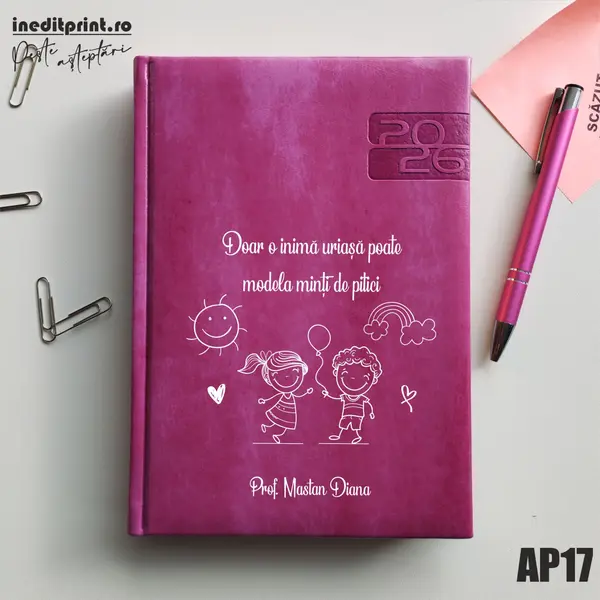 Agenda personalizata 2026 Profesoara AP17 DELUXE PREMIUM, Narni Purpuriu