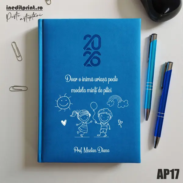 Agenda personalizata 2026 Profesoara AP17 STANDARD HT2, ALBASTRU DESCHIS