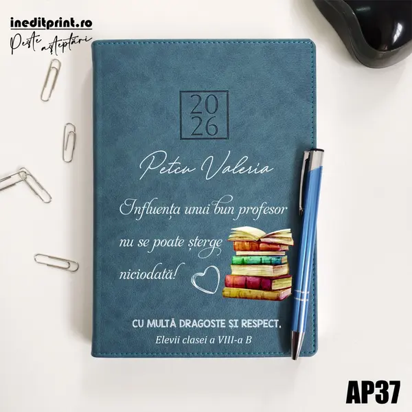 Agenda personalizata 2026 Profesor AP37 DELUXE PREMIUM, Chianti Verde Cyprus
