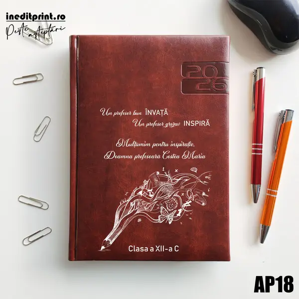 Agenda personalizata 2026 Profesor grozav AP18 DELUXE PREMIUM, Narni Maro