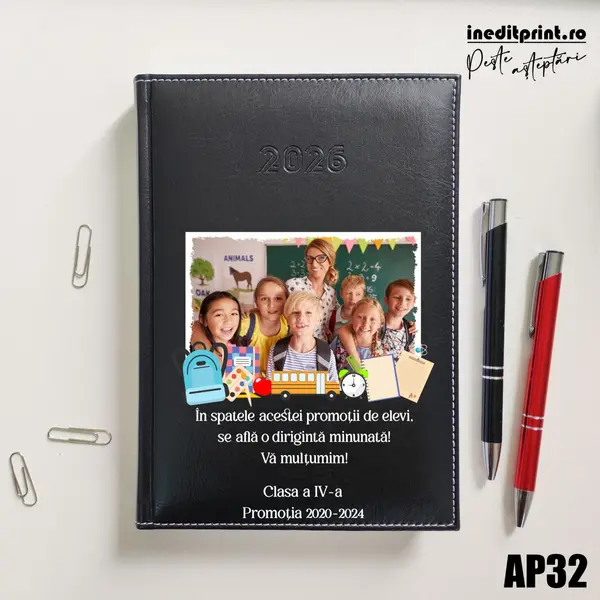 Agenda personalizata 2026 Profesori AP32 DELUXE H, Corinaldo Negru
