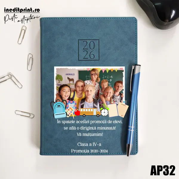 Agenda personalizata 2026 Profesori AP32 DELUXE PREMIUM, Chianti Verde Cyprus
