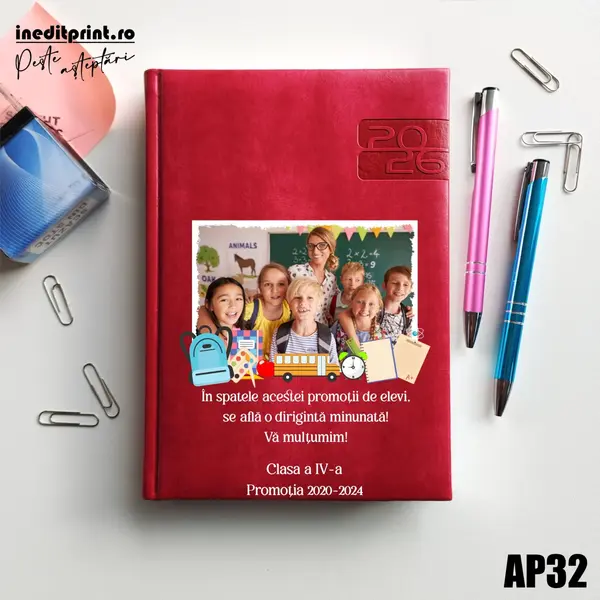 Agenda personalizata 2026 Profesori AP32 DELUXE PREMIUM, Narni Fucsia