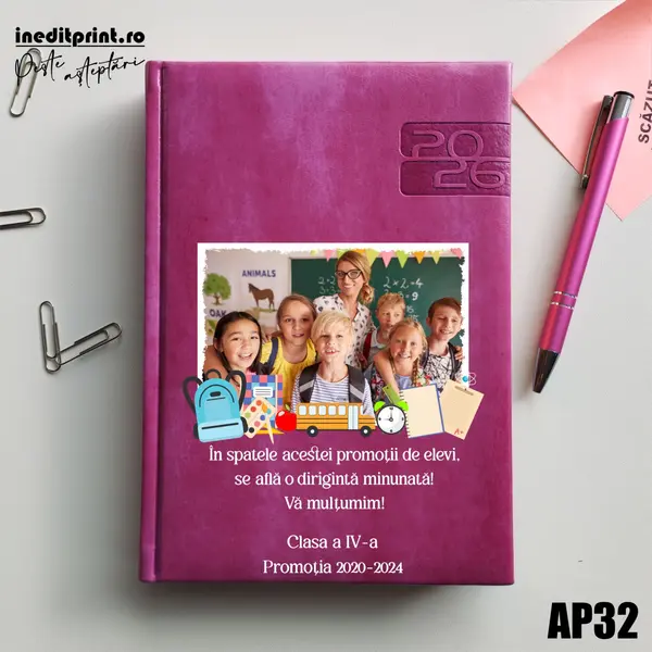 Agenda personalizata 2026 Profesori AP32 DELUXE PREMIUM, Narni Purpuriu