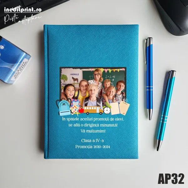 Agenda personalizata 2026 Profesori AP32 NEDATATA RT, Turcoaz-Adria