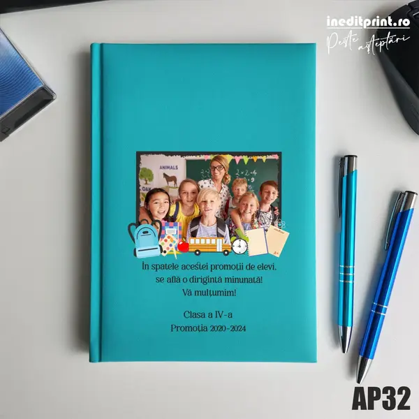 Agenda personalizata 2026 Profesori AP32 NEDATATA RT, Turcoaz