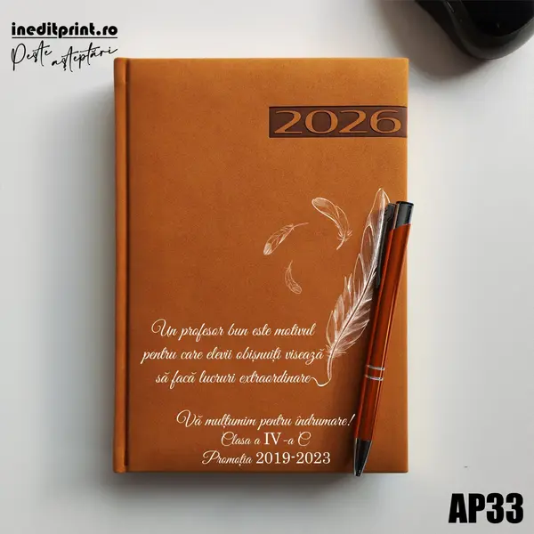 Agenda personalizata 2026 Profesori si elevi AP33 DELUXE PREMIUM, Teano Maro