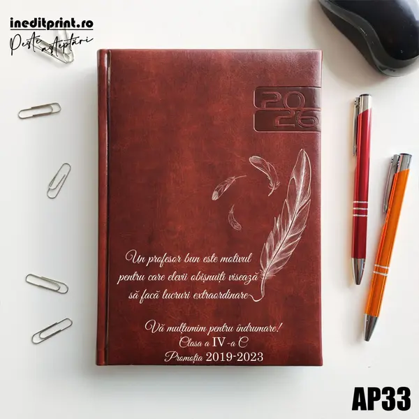 Agenda personalizata 2026 Profesori si elevi AP33 DELUXE PREMIUM, Narni Maro