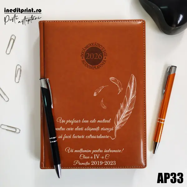 Agenda personalizata 2026 Profesori si elevi AP33 DELUXE PREMIUM, Amsterdam Maro