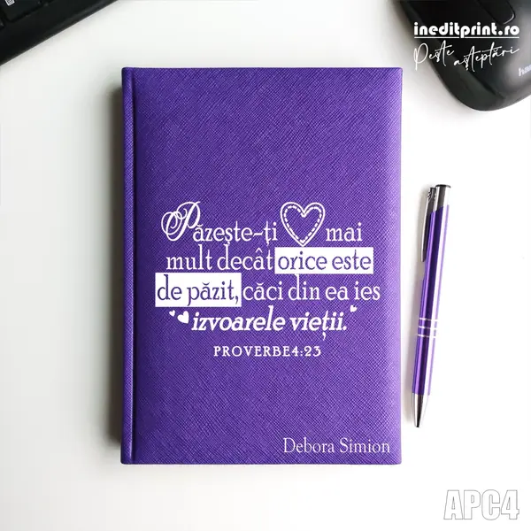 Agenda personalizata 2026 Proverbe 4:23 APC4 NEDATATA RT, Mov-Adria