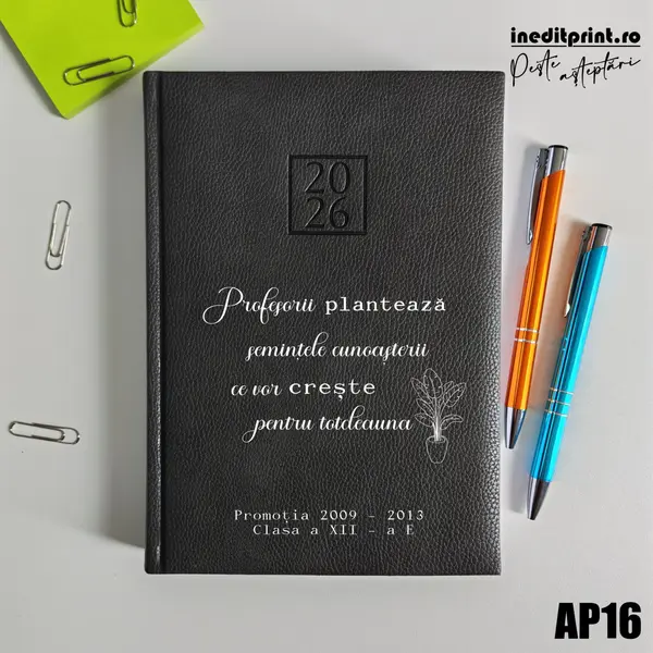 Agenda personalizata 2026 Semintele cunoasterii AP16 DELUXE H, Edolo Maro