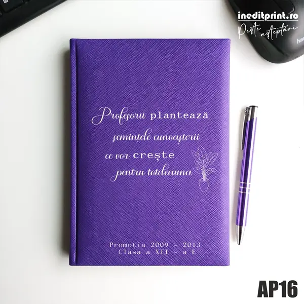 Agenda personalizata 2026 Semintele cunoasterii AP16 NEDATATA RT, Mov-Adria