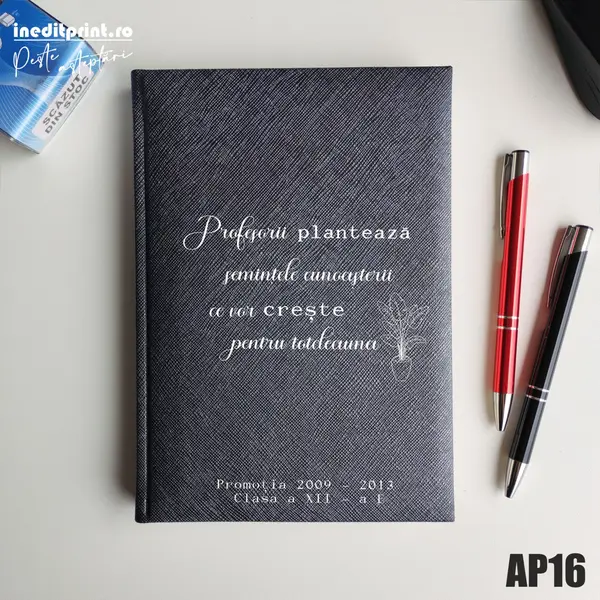 Agenda personalizata 2026 Semintele cunoasterii AP16 NEDATATA RT, Gri-Adria