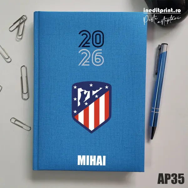 Agenda personalizata 2026 Sport AP35 Datata C, Turcoaz