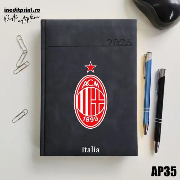 Agenda personalizata 2026 Sport AP35 DELUXE PREMIUM, Chia Negru