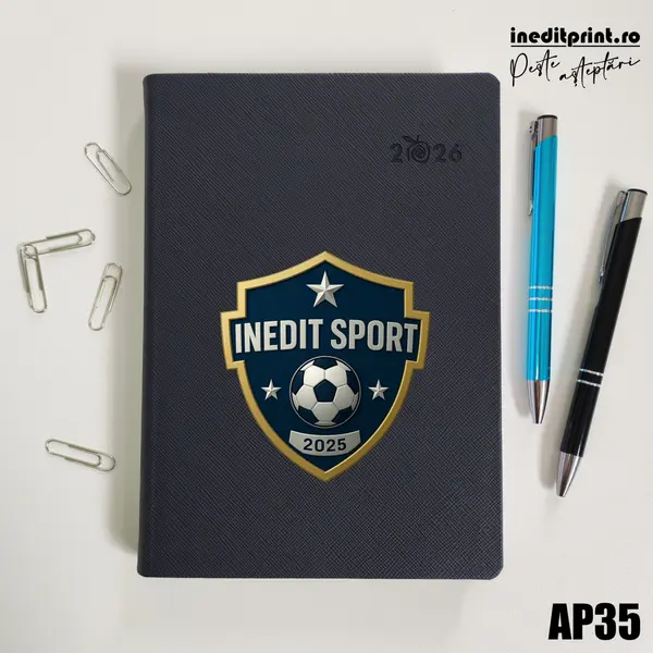 Agenda personalizata 2026 Sport AP35 DELUXE PREMIUM, Ortisei Albastru