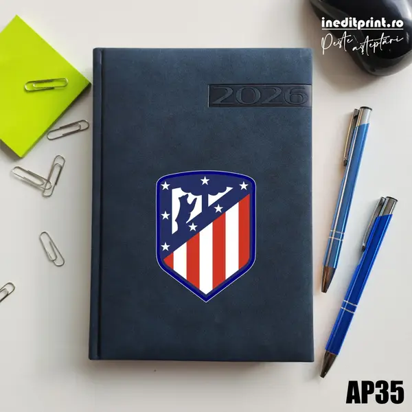 Agenda personalizata 2026 Sport AP35 DELUXE PREMIUM, Teano Albastru Inchis