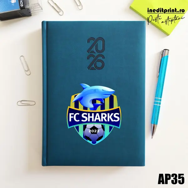 Agenda personalizata 2026 Sport AP35 STANDARD HT2, Albastru Petrol