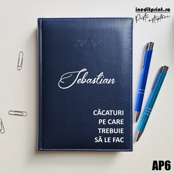 Agenda personalizata 2026 To do list AP6 DELUXE H, Corinaldo Albastru