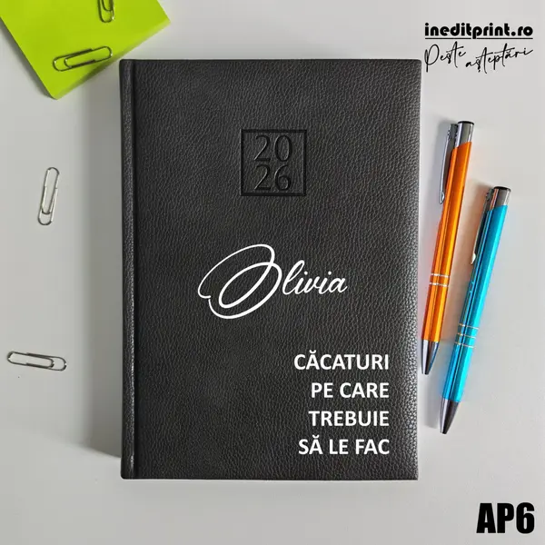Agenda personalizata 2026 To do list AP6 DELUXE H, Edolo Maro