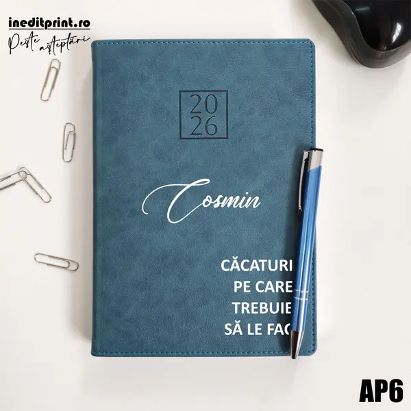 Agenda personalizata 2026 To do list AP6 DELUXE PREMIUM, Chianti Verde Cyprus