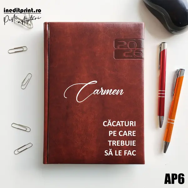 Agenda personalizata 2026 To do list AP6 DELUXE PREMIUM, Narni Maro
