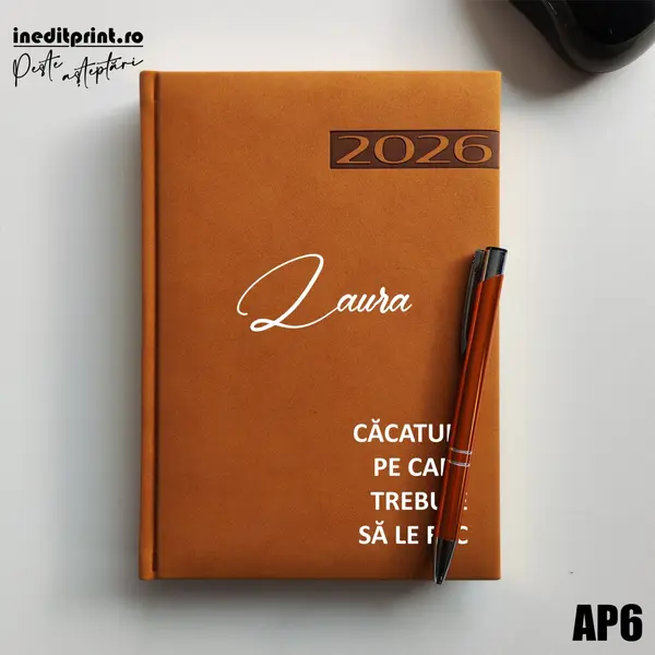 Agenda personalizata 2026 To do list AP6 DELUXE PREMIUM, Teano Maro