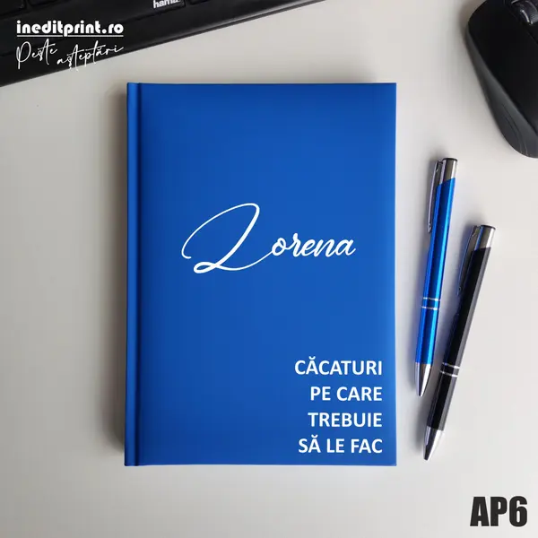 Agenda personalizata 2026 To do list AP6 NEDATATA RT, ALBASTRU